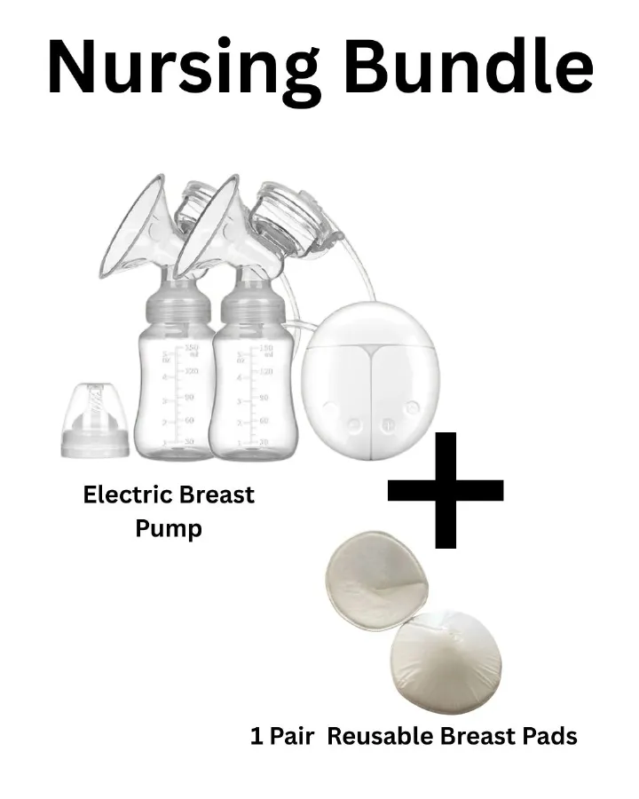2-in-1 Double Electric Breast Pump Bundle with Reusable Breast Pads ,High Quality  and Comfortable.
