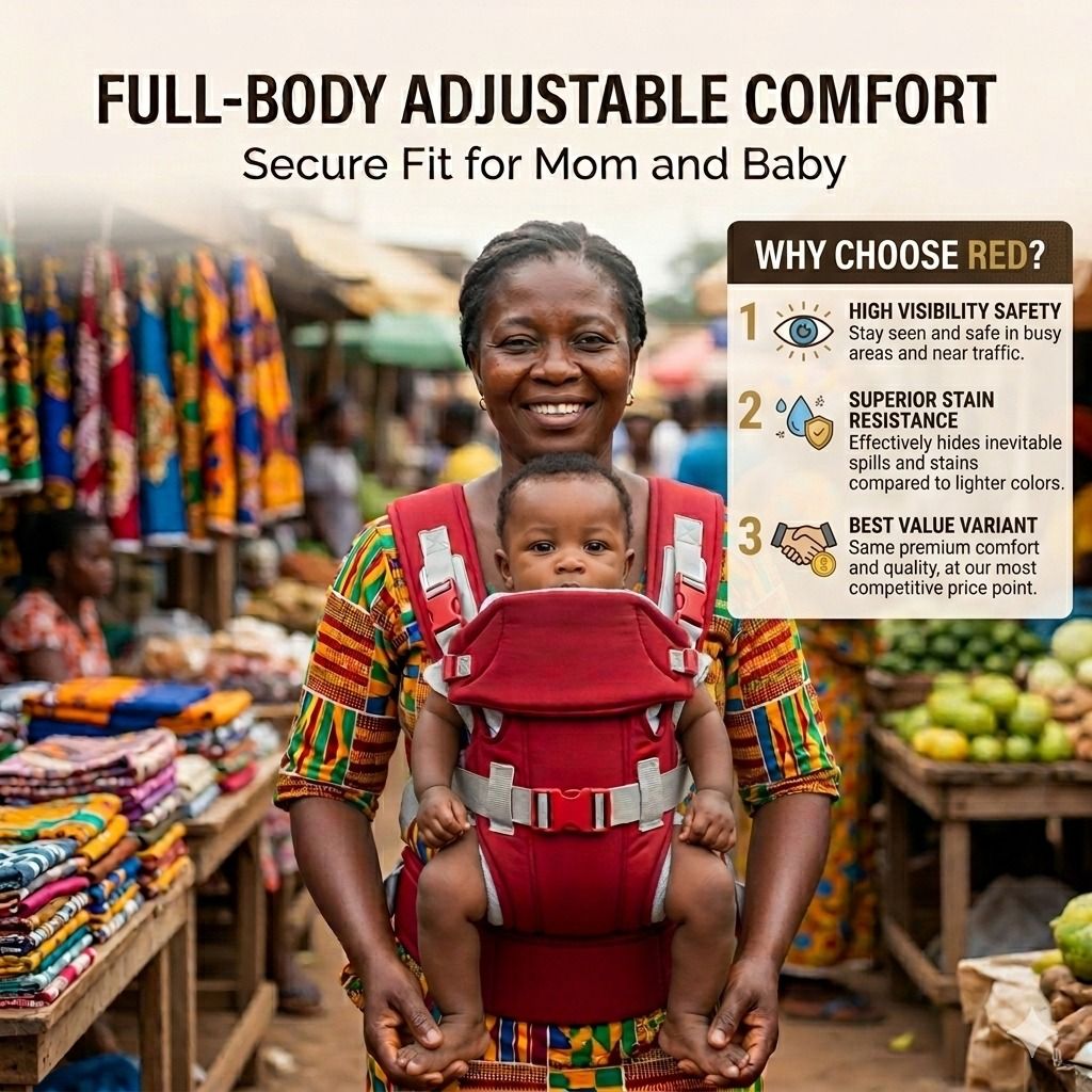 Ergonomic 5-in-1 Baby Carrier with Hip Seat & Hood – Breathable 3D Mesh, Back Support, Adjustable for Newborn to 20kg (4-6M+) - Hands-Free for Travel, Shopping, and Everyday Comfort