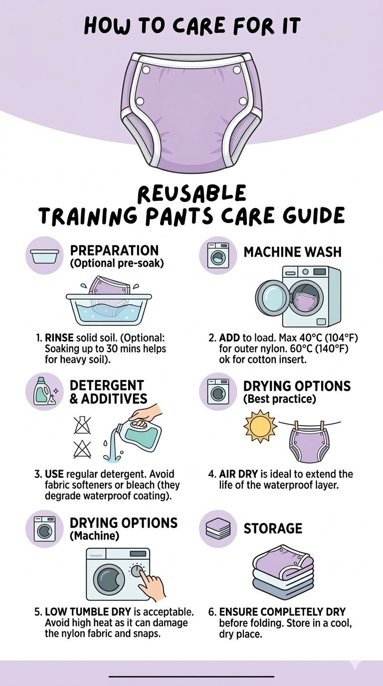 Washable Waterproof Nylon Baby Urine Pants – Breathable & Reusable Potty Training Underwear