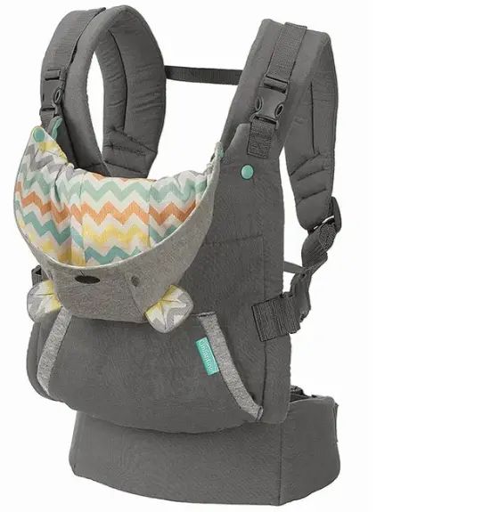 Infantino Flip Advanced 4-in-1 Baby Carrier – Ergonomic Adjustable Front & Back Carrier for Newborns & Toddlers, Soft, Breathable & Comfortable