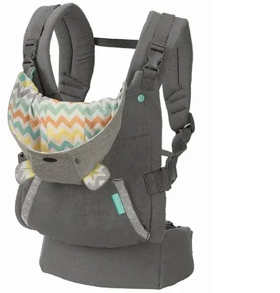 Infantino Flip Advanced 4-in-1 Baby Carrier – Ergonomic Adjustable Front & Back Carrier for Newborns & Toddlers, Soft, Breathable & Comfortable