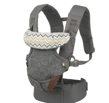 Infantino Flip Advanced 4-in-1 Baby Carrier – Ergonomic Adjustable Front & Back Carrier for Newborns & Toddlers, Soft, Breathable & Comfortable