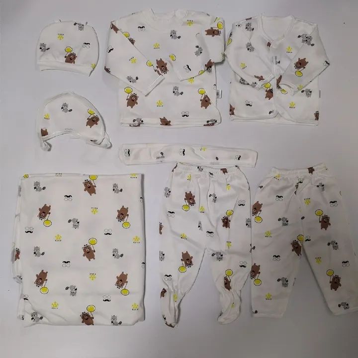 Lucky Star 11 Pieces Unisex New Born Baby Receiving Set Newborn Baby Clothes Toddler Long Sleeve Romper Pants+Hat+Bibs Fall Winter Infant Baby Outfits soft durable and cozy set for girls and boys