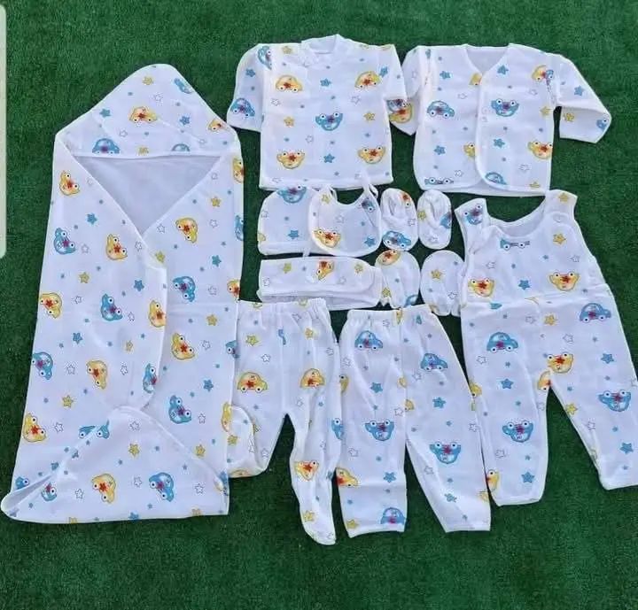 Lucky Star 11 Pieces Unisex New Born Baby Receiving Set Newborn Baby Clothes Toddler Long Sleeve Romper Pants+Hat+Bibs Fall Winter Infant Baby Outfits soft durable and cozy set for girls and boys