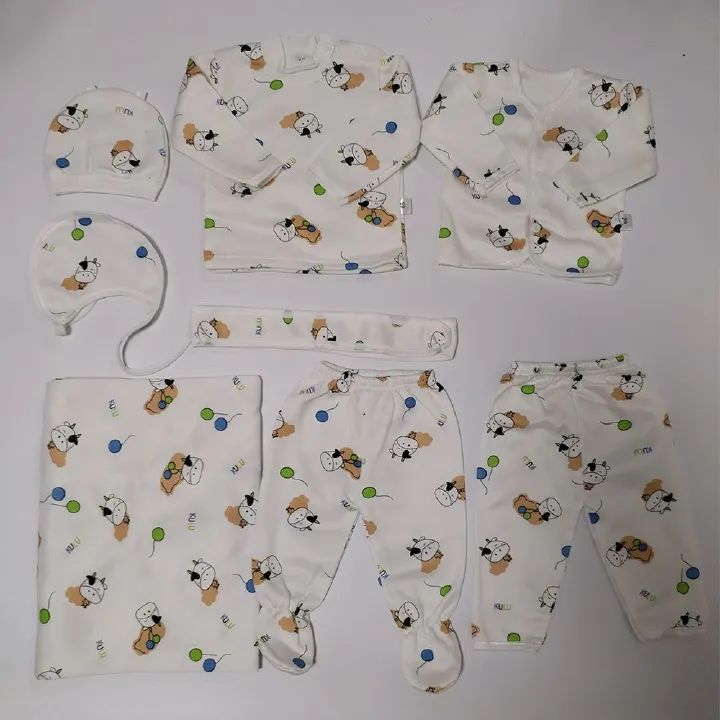 Lucky Star 11 Pieces Unisex New Born Baby Receiving Set Newborn Baby Clothes Toddler Long Sleeve Romper Pants+Hat+Bibs Fall Winter Infant Baby Outfits soft durable and cozy set for girls and boys