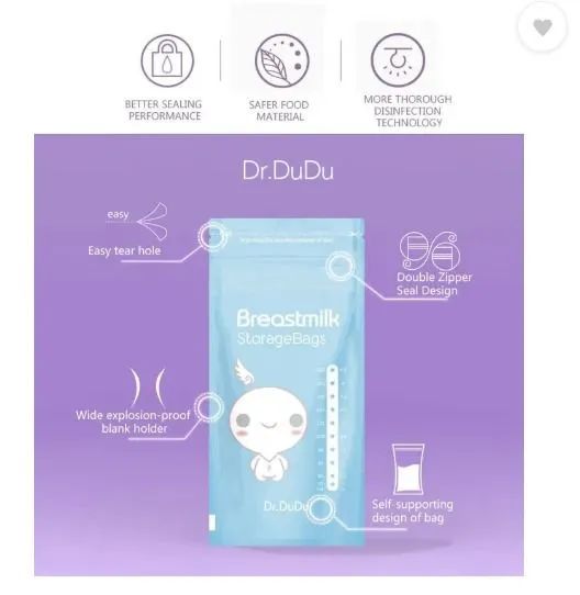 30PCS Breast Milk Storage Bags | Leak-Proof, Pre-Sterilized, BPA-Free | Self-Standing, Freezable & Portable