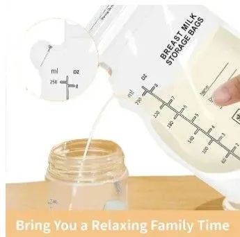 30PCS Breast Milk Storage Bags | Leak-Proof, Pre-Sterilized, BPA-Free | Self-Standing, Freezable & Portable