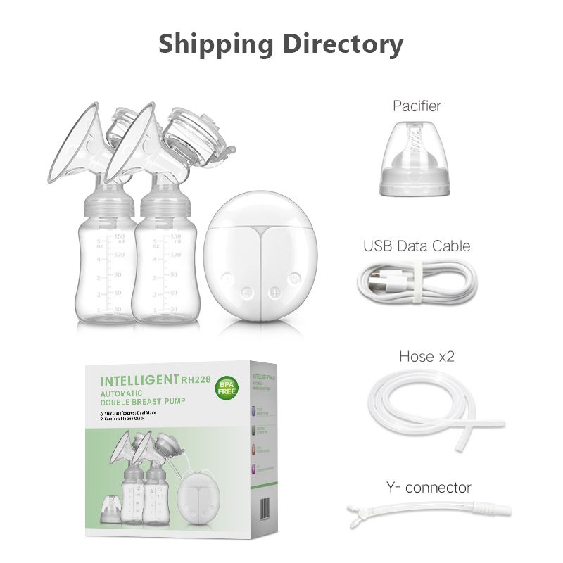 Complete Breastfeeding Combo – BPA FREE Double Electric Breast Pump Pain Free & 30pcs Breast Milk Storage Bags | Portable, Hygienic, BPA-Free, Strong Suction, Comfortable Breastfeeding Solution.
