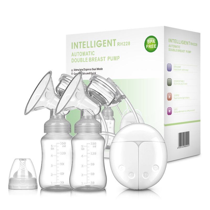 Complete Breastfeeding Combo – BPA FREE Double Electric Breast Pump Pain Free & 30pcs Breast Milk Storage Bags | Portable, Hygienic, BPA-Free, Strong Suction, Comfortable Breastfeeding Solution.