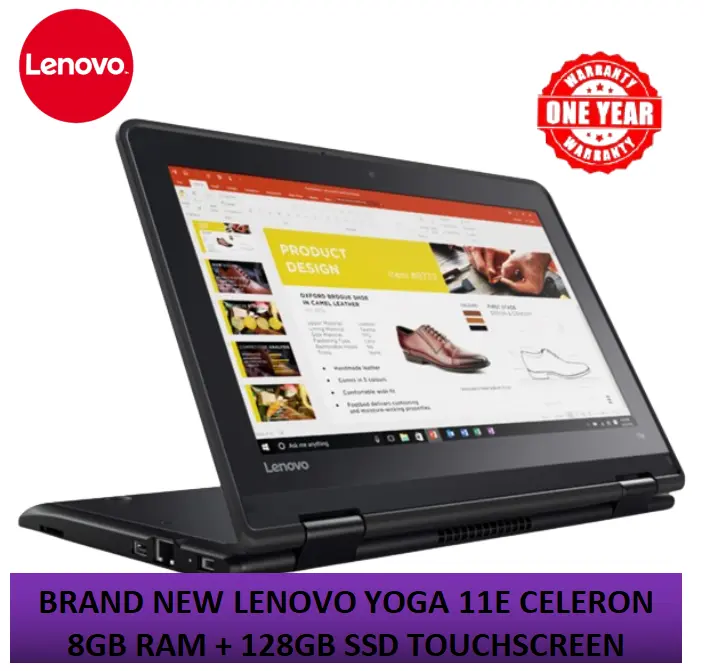 (ANNIVERSARY OFFER)  LENOVO YOGA 11E CELERON 8GB RAM+ 128GB SSD/ TOUCHSCREEN / X360/ WINDOWS 11 PRO / 5TH GENERATION+1 YEAR WARRANTY +FREE MOUSE