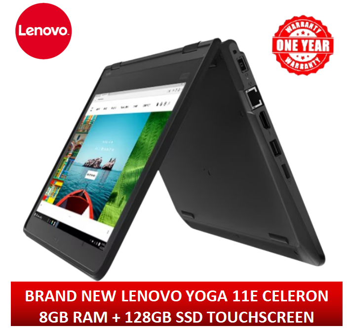 (BLACK FRIDAY OFFER)  LENOVO YOGA 11E CELERON 8GB RAM+ 128GB SSD/ TOUCHSCREEN / X360/ WINDOWS 11 PRO / 5TH GENERATION+1 YEAR WARRANTY +FREE MOUSE