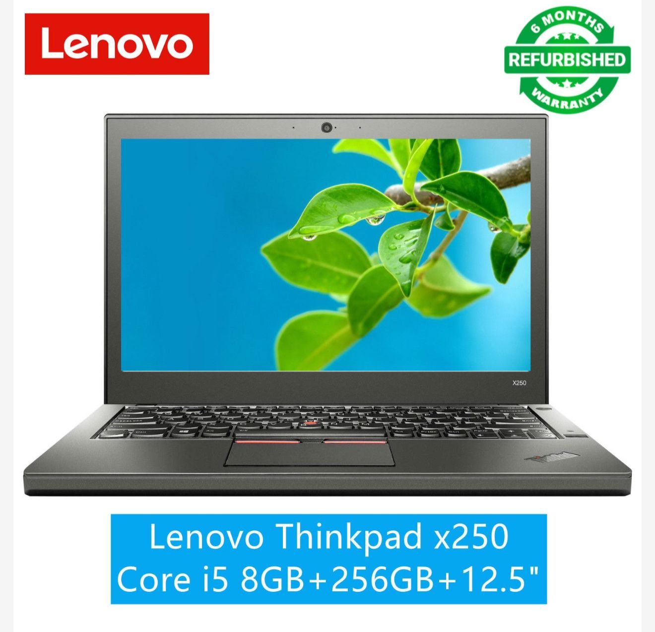 (BLACK NOVEMBER) LENOVO THINKPAD X250 /CORE I5 /8GB RAM / 256GB SSD / 13 INCH / WINDOWS 11 PRO / ENGLISH KEYBOARD / BACKLIT KEYBOARD / 6 MONTH WARRANTY
