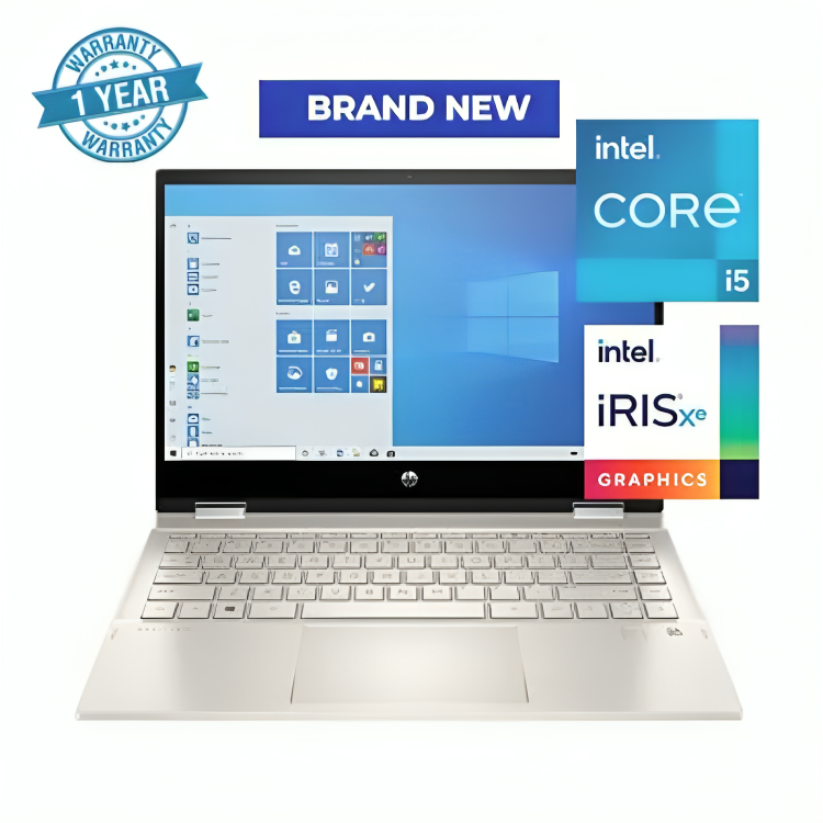 (SPECIAL OFFER) Brand New HP PAVILION X360 14-DY1031NIA Intel® Core™ i5 1155G7 8GB DDR4 512SSD Windows 11 Home FP 14" NATURAL SILVER Silver 14 inch