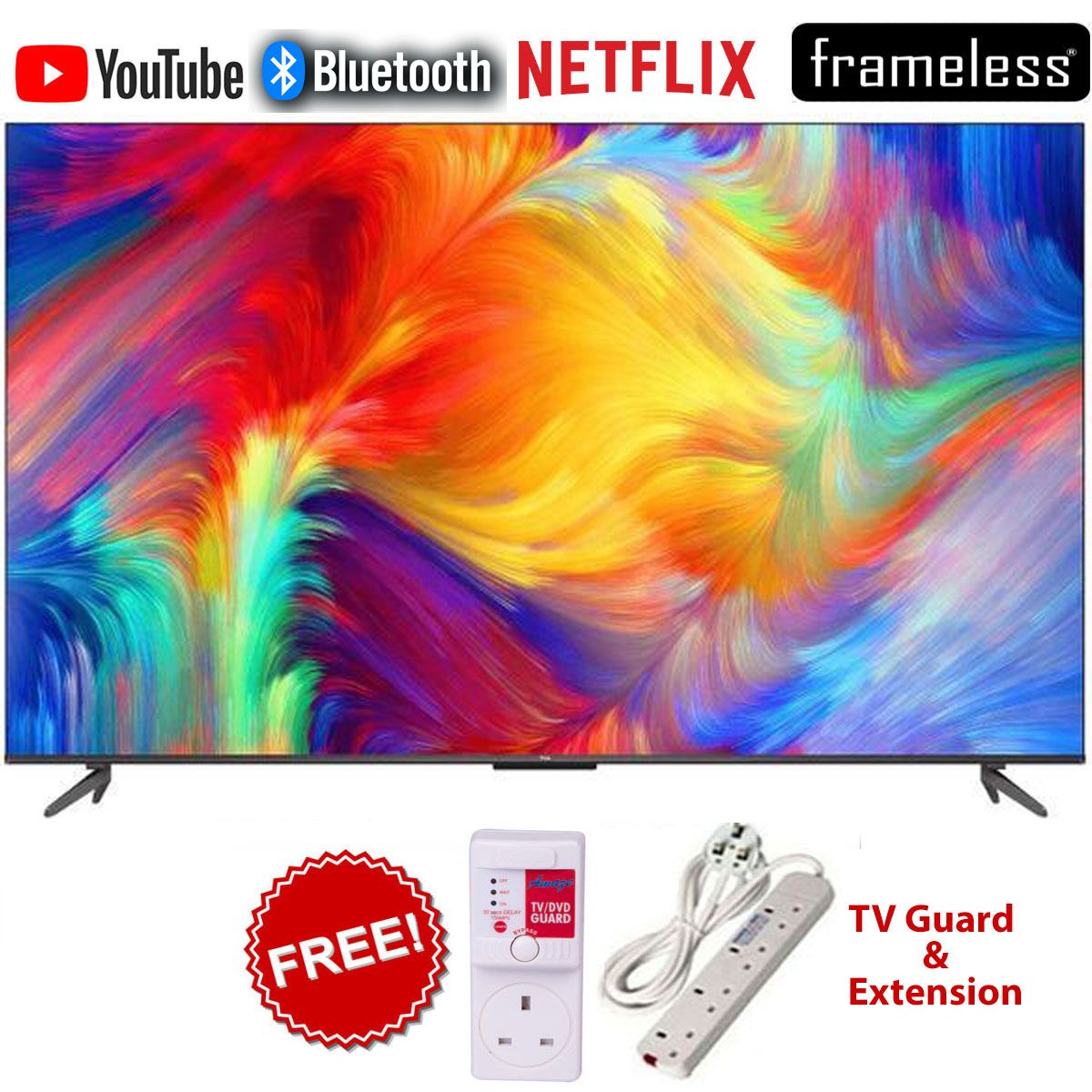 TCL 43S5400- 43" inch,BLUETOOTH TV,FHD,Google TV,Android OS,Netflix,Youtube+2 YEARS WARRANTY+FREE EXTENSION+POWER GUARD