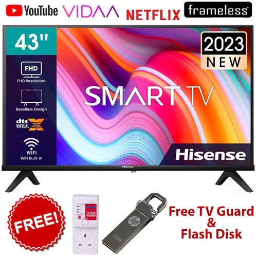 Best price for HISENSE 43A4K- 43" Inch FRAMELESS,VIDAA OS,DOBLY AUDIO ...
