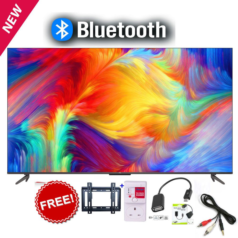 TCL 43" Inch,FRAMELESS-BLUETOOTH TV,FUL HD-Smart & Digital ANDROID/GOOGLE TELEVISION,DOLBY AUDIO-NETFLIX-YOUTUBE+4 FREE GIFTS