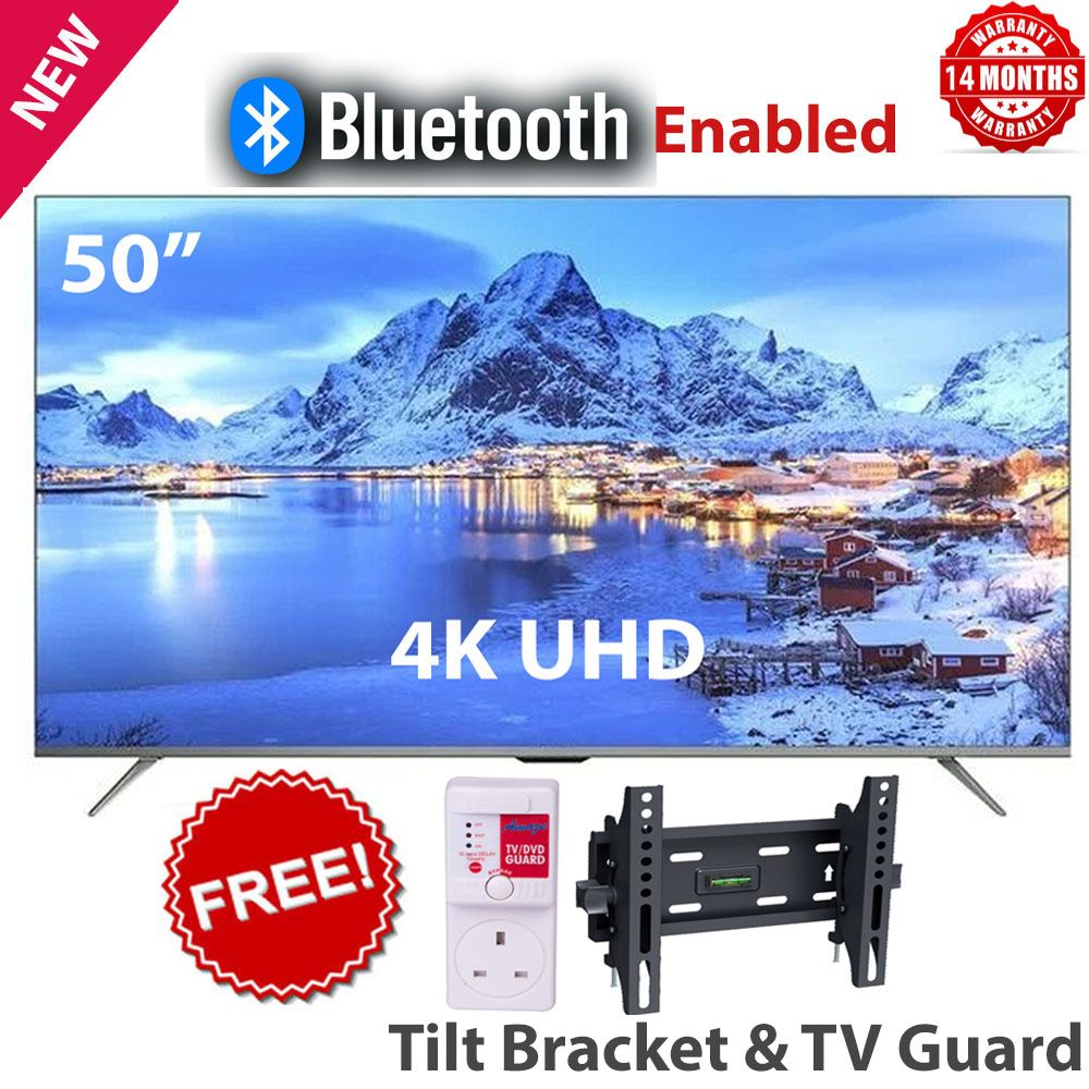 Vitron 50" INCH SMART ULTRA HD 4K SCREEN TV,BLUETOOTH-TILT BRACKET+GUARD+14 MONTHS WARRANTY