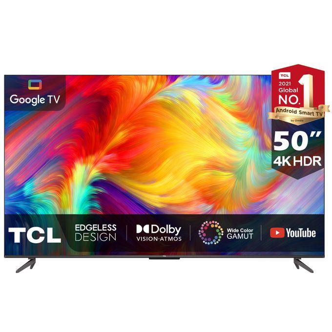 TCL 50" Inch,4K HDR Google TV - BLUETOOTH-ENABLED/ANDROID TV,NETFLIX,VOICE CONTROL+TILT BRACKET+2 YEARS WARRANTY