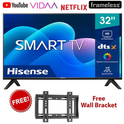 Hisense 32" Inch 32A4KKEN Smart TV,VIDAA OS,NETFLIX/YOUTUBE+2YEARS WARRANTY+FREE WALL BRACKET