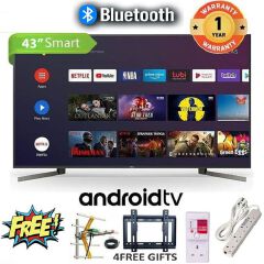 SOLARMAX 43" INCH BLUETOOTH FRAMELESS FULL HD SMART TV ANDROID TELEVISION NETFLIX ,YOUTUBE BUILT-IN WIFI, APP STORE 1GB-RAM 8GB-ROM +14 MONTHS WARRANTY+4 FREE GIFTS