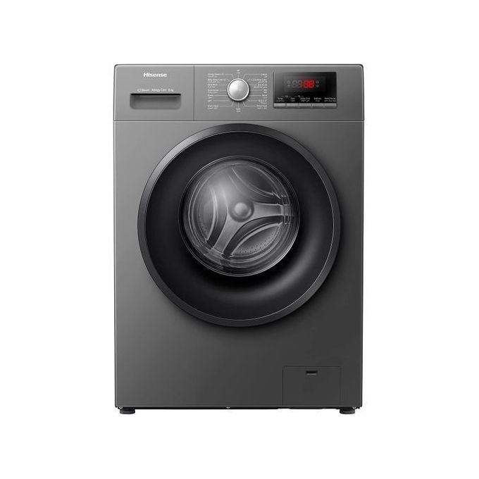 Hisense WFQP7012EVMT 7Kg Front Load Washing Machine,Silver+2YRS WARRANTY