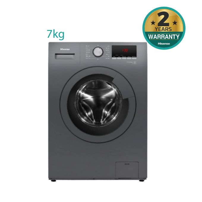 CLEARANCE SALE!! Hisense WFQP7012EVMT 7Kg Front Load Washing Machine,Silver+2 YEARS WARRANTY