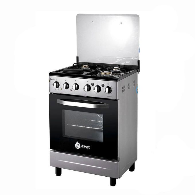 CLEARANCE SALE!!! Nunix Free Standing Cooker 60CM x 60CM  3 Gas +1 Electric Hotplate+Electric Oven +1 YEAR WARRANTY