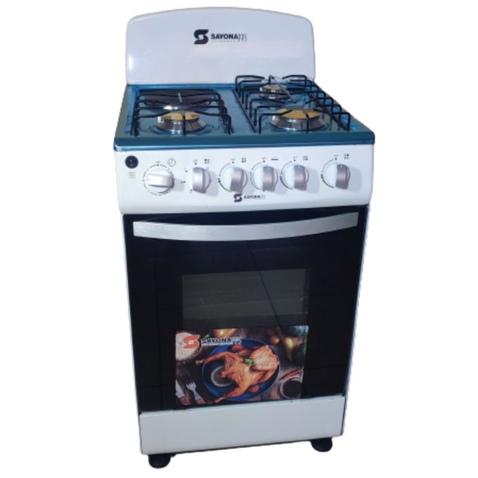 CLEARANCE SALE!!! Sayona 50CM by 50CM, 3G+1E, GAS OVEN, White, Free Standing Gas Cooker+1 YEAR WARRANTY