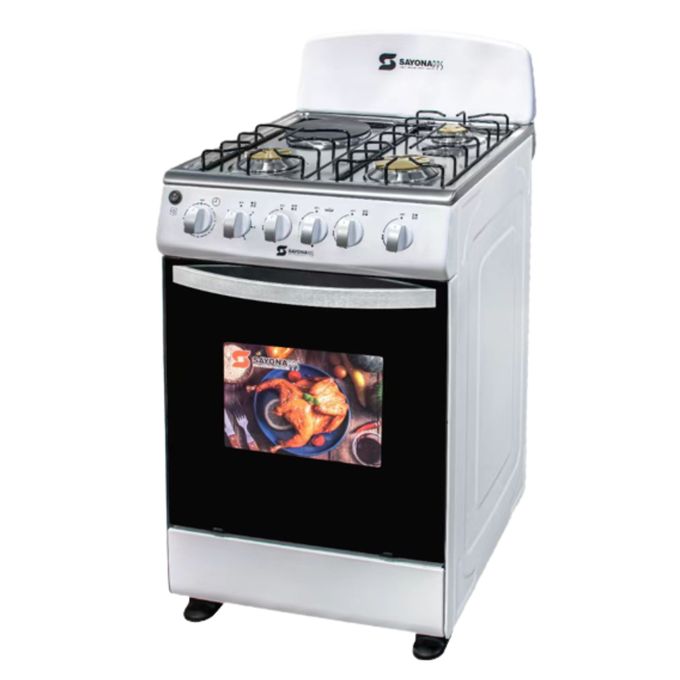 CLEARANCE SALE!!! Sayona 50CM by 50CM, 3G+1E, GAS OVEN, White, Free Standing Gas Cooker+1 YEAR WARRANTY