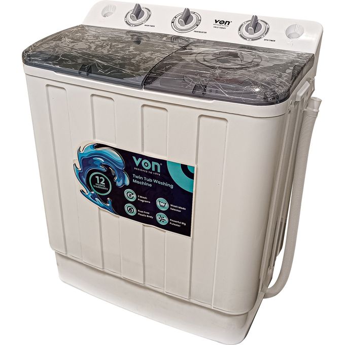[OFFER ] VON VALS-75BWY Twin Tub Washing Machine - 7.5KG +1 YEAR WARRANTY