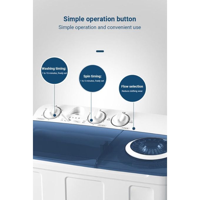Hisense WSRB113W - 11kg Twin Tub Washing Machine - White + 2YEARS WARRANTY