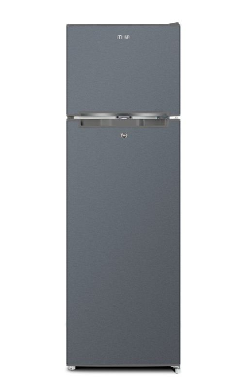 CLEARANCE SALE!! MIKA Fridge, 168L, 2 Door Top Mount Freezer, Defrost (Direct Cool), Dark Silver