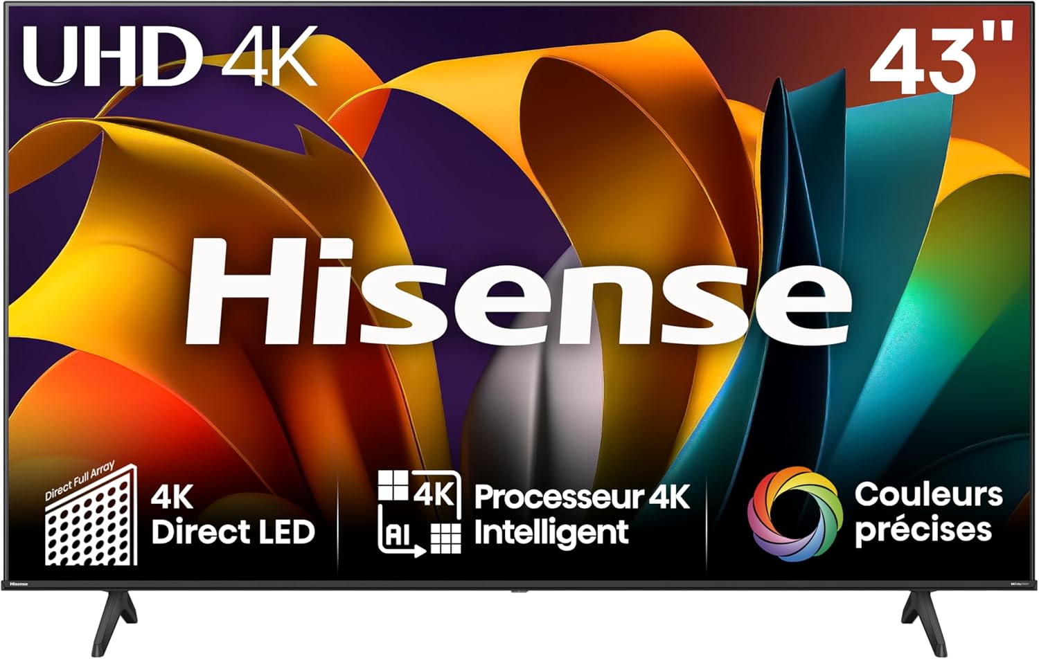 CLEARANCE SALE!!! Hisense 43A6- 43" Inch FRAMELESS,VIDAA OS,DOBLY AUDIO, SMART TV,BLUETOOTH,4K ULTRA HD  TV,IN-BUILT WI-FI-2024 MODEL,NETFLIX,YOUTUBE+ 6 FREE GIFTS