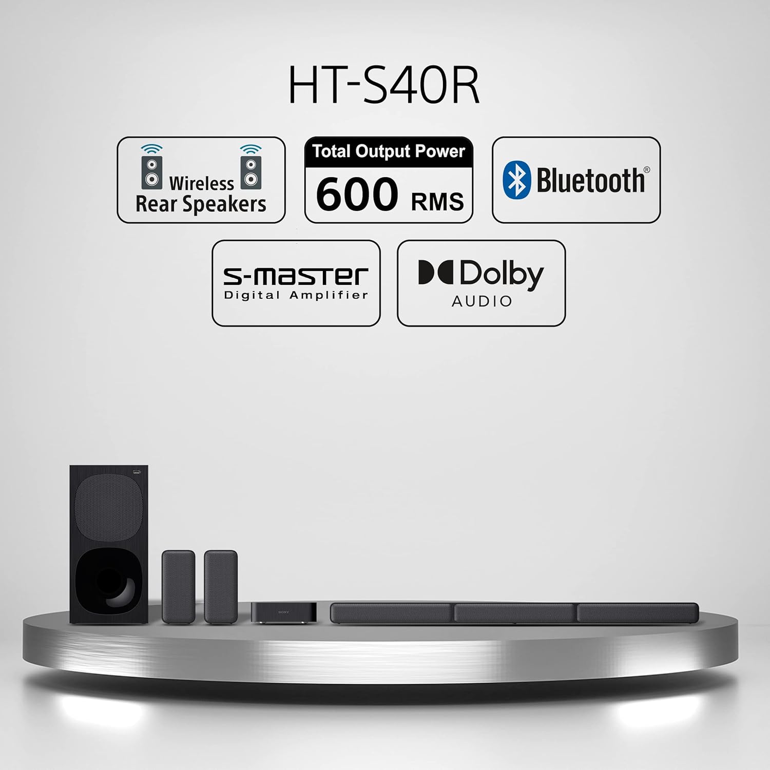 Sony 600Watts Home Theatre Sound Bar System Wireless Real Speaker 5.1CH , BT HT-S40R+1YR WARRANTY
