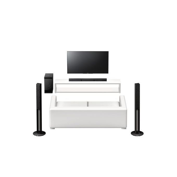 Sony HT-S700RF Real 5.1ch Dolby Audio Soundbar for TV with Tall boy Rear Speakers & Subwoofer, 5.1ch Home Theatre System (1000W, Bluetooth & USB Connectivity,HDMI & Optical Connectitvity)