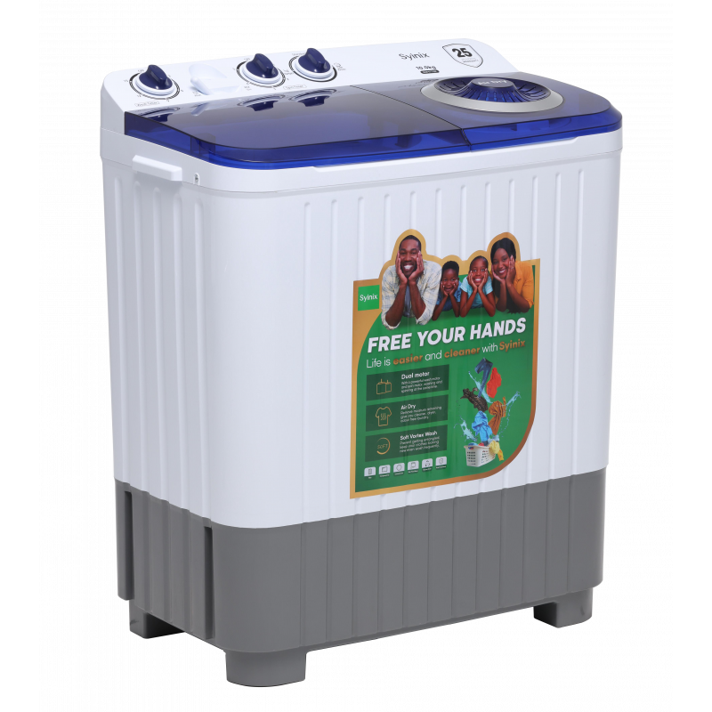 Syinix 10kg Twin Tub Washing Machine-Semi Automatic+1 YEAR WARRANTY