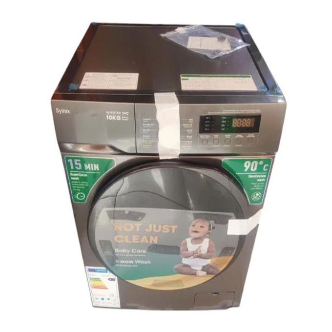 Syinix 10Kg Automatic Front Load Washing Machine Wash & Spin+25months warranty