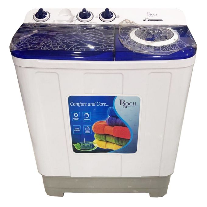 Roch Semi-Automatic Washing Machine, 10kgs - White+2 YEARS WARRANTY