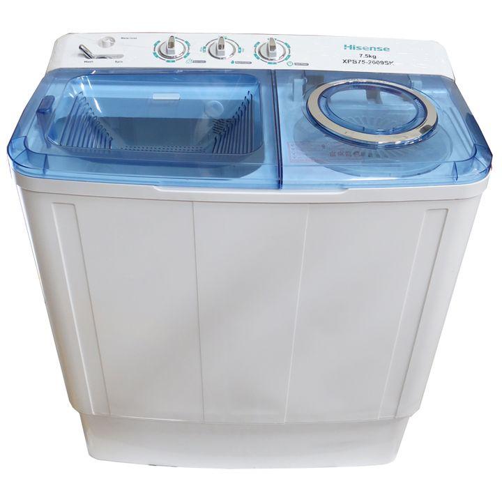 HISENSE  7.5KG Twin Tub Top Load,Semi Automatic, Washing Machine (2YRS WARRANTY)