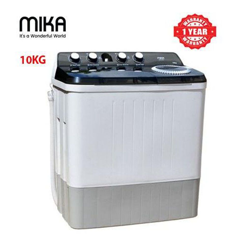 Mika MWSTT2210, 10kg,Top Load Semi Automatic Twin Tub Washing Machine+1YR WARRANTY