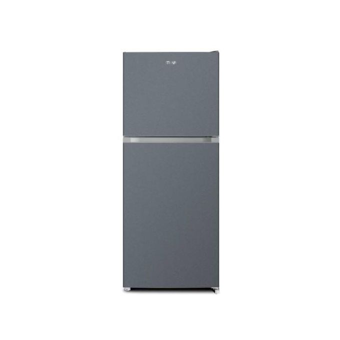 Mika 138L Double Door Refrigerator Top Mounted Freezer 2 Star Energy Rating Direct Cool Deodorizer-Smell Buster-DARK SILVER
