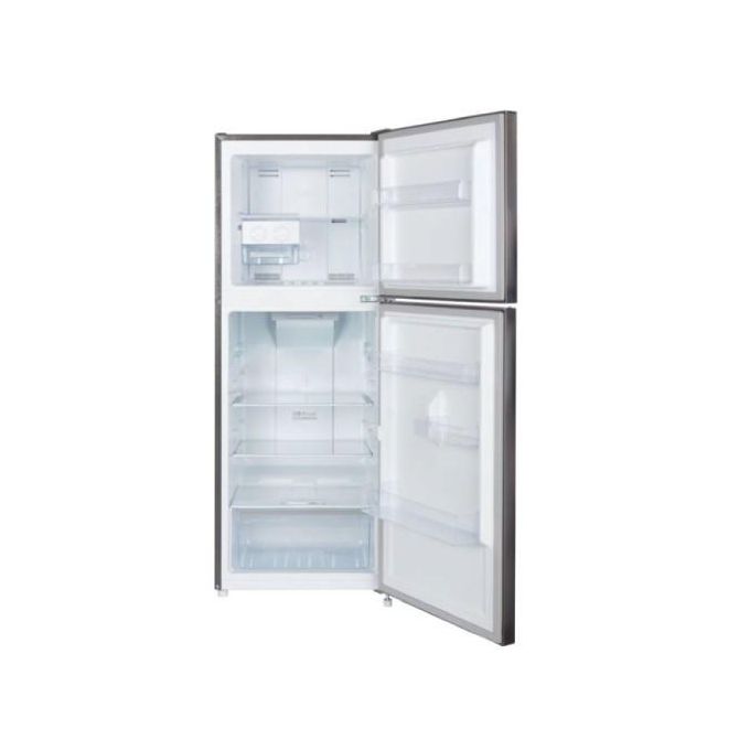 Mika 138L Double Door Refrigerator Top Mounted Freezer 2 Star Energy Rating Direct Cool Deodorizer-Smell Buster-DARK SILVER