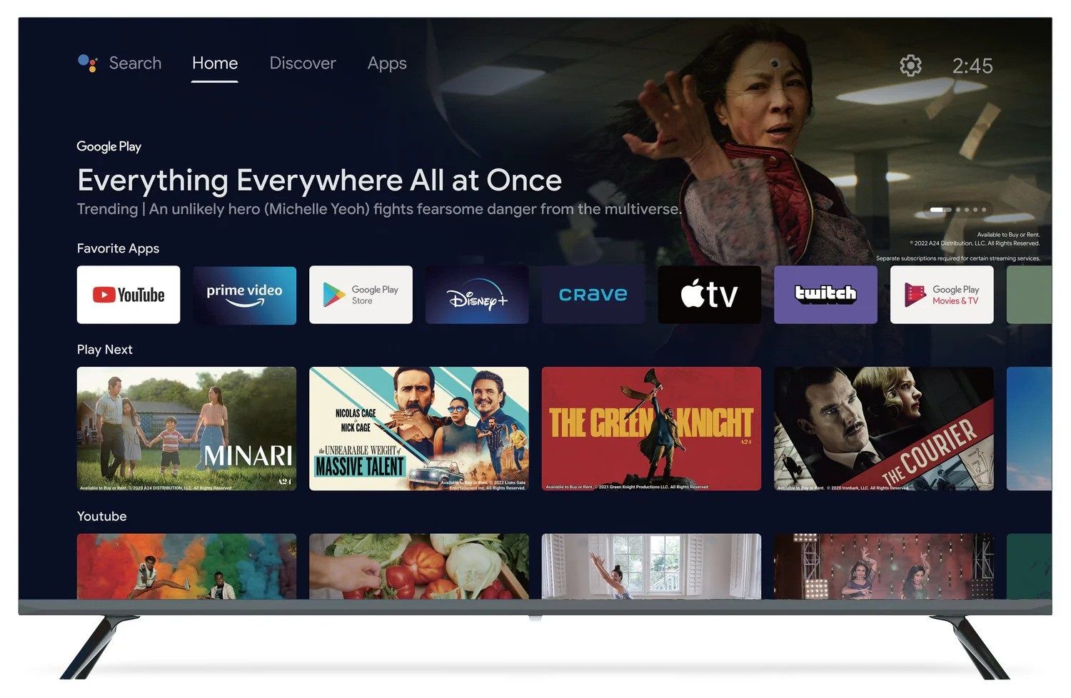 Vision Plus 55" inches Smart 4K ULTRA HD TV,FRAMELESS,BLUETOOTH-ENABLED,YOUTUBE,NETFLIX,V+ OS TELEVISION,DOLBY AUDIO+2YEARS WARRANTY