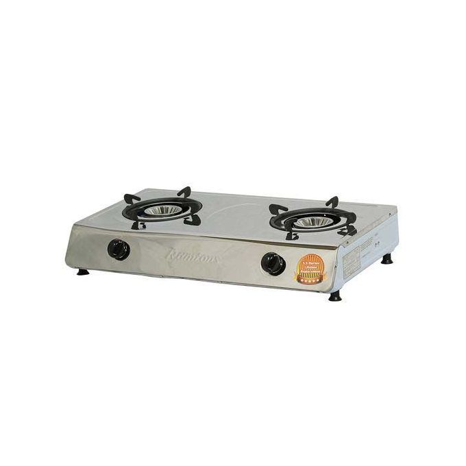 Ramtons Stainless Steel Table Top 2 Burner Gas Cooker (1YEAR WARRANTY)