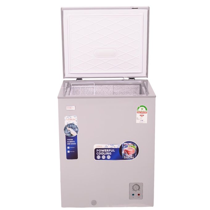 [SPECIAL OFFER] Vitron VDF142SG - Flip-top 142 Litres Chest Freezer - Silver+1YR WARRANTY