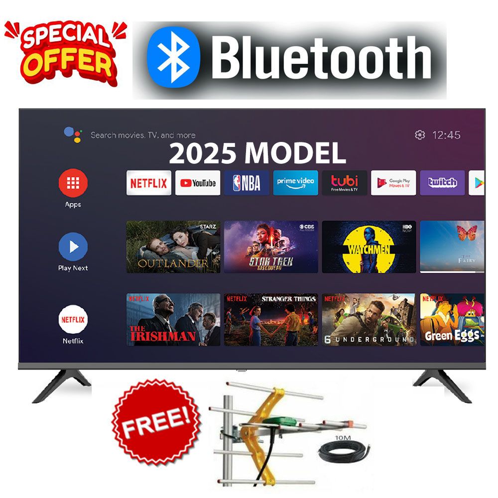 [ SPECIAL OFFER ] VITRON (2025 MODEL) 43" INCH ,HTC4388FS BLUETOOTH-ENABLED TV FRAMELESS FHD(1080p)SMART TV ANDROID 13 NETFLIX YOUTUBE TELEVISION BUILT-IN DECODER,PLAYSTORE+FREE AERIAL