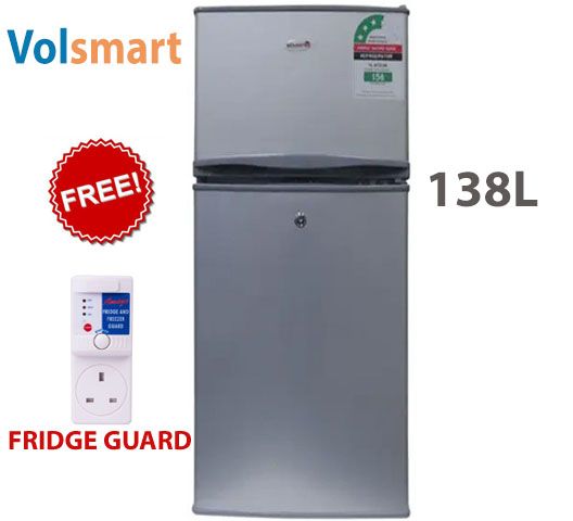 VOLSMART 138L Fridge Freezer Energy Saving Double Doors Refrigerator VL-BCD138+1YR WARRANTY