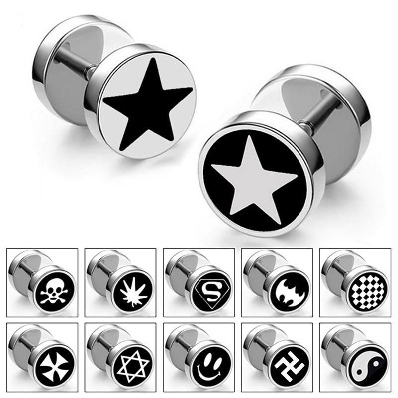 Simplism Cuffs & Wraps Round Man Fashion Korean version of magnet without ear holes, titanium steel ear clips, punk earrings, Magnetic earrings