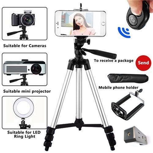 Adjustable Selfie Stick Mobile Phone Camera Stand Tripod + Bluetooth Remote Control