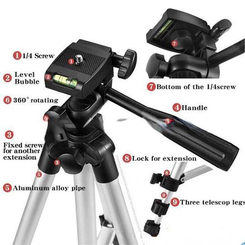 Adjustable Selfie Stick Mobile Phone Camera Stand Tripod + Bluetooth Remote Control